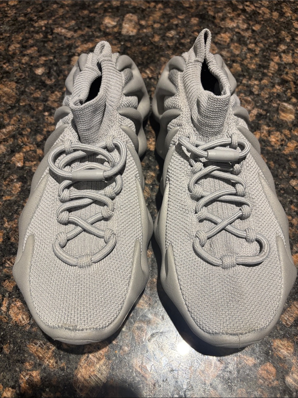 Men's Yeezy Knit Athletic Sneakers - Grey